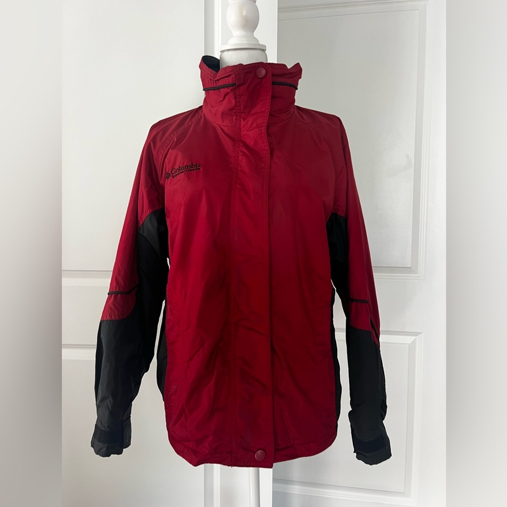 Columbia Bugaboo Red/Black with Interchangeable Black Fleece Jacket -Women Small